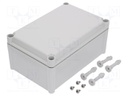Enclosure: multipurpose; X: 188mm; Y: 278mm; Z: 130mm; SOLID; grey