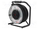 Extension lead; reel,with non-rotating sockets; Sockets: 4; 50m