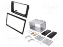 Radio mounting frame; Fiat,Lancia; 2 DIN; grey