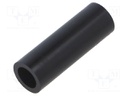 Spacer sleeve; cylindrical; polyamide; L: 35mm; Øout: 12mm; black