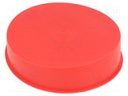Plugs; Body: red; Out.diam: 102mm; H: 22.8mm; Mat: LDPE; Shape: round