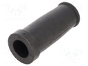 Grommet; caoutchouc; L: 80mm; -20÷80°C; Øcable: 20mm; black