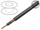 Wire: coaxial; 1x45Ω; stranded; Cu; black