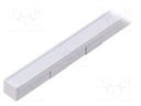 Profiles for LED modules; white; surface; white; L: 1m; aluminium