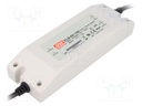 Power supply: switched-mode; LED; 60W; 12VDC; 5A; 90÷264VAC; IP64