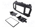 Radio mounting frame; Citroën,Opel,Peugeot,Toyota; 2 DIN; black