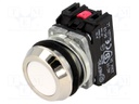 Switch: push-button; Stabl.pos: 1; NC + NO; 30mm; white; IP56; Pos: 2
