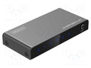 Splitter; HDMI 2.0; black; Input: HDMI socket,USB B micro socket