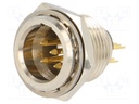 Socket; XLR mini; male; PIN: 5; soldering; 4A; 0.5mm2