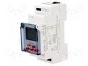 Programmable time switch; Range: 24h / 7days; SPDT; 230VAC; DIN