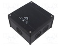 Enclosure: junction box; X: 127mm; Y: 127mm; Z: 70mm; IP66; black