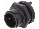 Connector: circular; socket; male; PIN: 2; Buccaneer 4000; THT; 10A