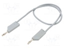 Test lead; 60VDC; 30VAC; 32A; Len: 0.5m; white; Material: brass