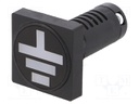 Earting indicator; 22mm; PK22; -25÷70°C; IP54; 230VAC; 230VDC; 22mm
