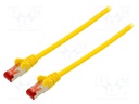 Patch cord; S/FTP; 6; stranded; Cu; LSZH; yellow; 5m; halogen free