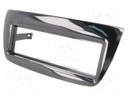 Radio mounting frame; Fiat,Opel; 1 DIN; black gloss