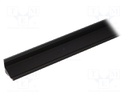 Profiles for LED modules; angular; black; L: 2m; aluminium; 30/60°
