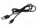 Cable; Apple Lightning plug,USB C plug; nickel plated; 1m; white
