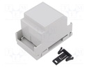 Enclosure: for DIN rail mounting; light grey; No.of mod: 3