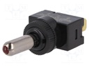 Switch: toggle; Pos: 2; SPST; OFF-ON; 20A/12VDC; Toggle: round; 50mΩ