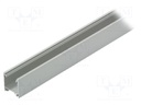 Profiles for LED modules; surface; natural; L: 1m; aluminium