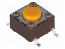 Microswitch TACT; SPST-NO; Pos: 2; 0.05A/12VDC; SMT; none; 3.2N