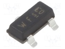 Transistor: NPN; bipolar; BRT; 50V; 0.1A; 0.2W; SOT23; R1: 4.7kΩ
