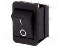 ROCKER; DPST; Pos: 2; OFF-ON; 16A/250VAC; black; none; Body: black