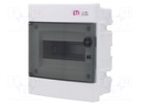 Enclosure: for modular components; IP40; white; No.of mod: 8; ABS