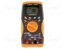 Digital multimeter; Bargraph: 21segm; True RMS; Resol: 0.1°C