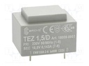 Transformer: encapsulated; 1.5VA; 230VAC; 10.5V; 142.8mA; IP00