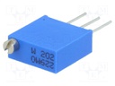 Potentiometer: mounting; vertical,multiturn; 2kΩ; 500mW; THT; ±10%