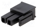 Plug; wire-board; female; Mega-Fit; 5.7mm; PIN: 2; Layout: 2x1; 23A