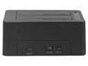Docking station; USB 3.1 Gen 2; plastic; black