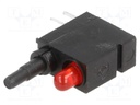 Switch: push-button; Pos: 2; SPDT; 0.5A/60VAC; 0.5A/60VDC; red; 5N