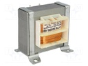 Transformer: mains; 25VA; 230VAC; 15V; 15V; 0.85A; 0.85A; IP00