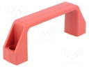 Handle; Mat: technopolymer (PA); red; H: 38mm; L: 109mm; W: 21mm