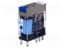 Relay: electromagnetic; DPDT; Ucoil: 12VDC; 5A/250VAC; 5A/30VDC