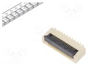 Connector: FFC/FPC; 30V; PIN: 18; vertical; SMT; gold-plated; 0.5A