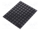 Self-adhesive foot; H: 3mm; black; polyurethane; Dim: 12.7x12.7mm
