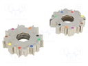 Spare part: crimping jaws for coaxial/RF connectors; steel
