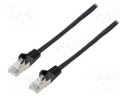 Patch cord; SF/UTP; 5e; stranded; CCA; PVC; black; 50m; 26AWG