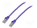 Patch cord; SF/UTP; 5e; stranded; CCA; PVC; violet; 2m; 26AWG