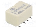 Relay: electromagnetic; DPDT; Ucoil: 4.5VDC; 0.5A/125VAC; 2A/30VDC