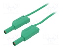 Test lead; PVC; 1m; green; 16A; 1kV; Cond.cross sec: 0.75mm2