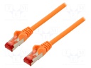 Patch cord; S/FTP; 6; stranded; Cu; LSZH; orange; 10m; halogen free