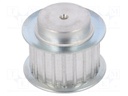 Belt pulley; AT5; W: 10mm; whell width: 21mm; Ø: 30.6mm; aluminium