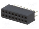 Socket; pin strips; female; PIN: 16; straight; 1.27mm; THT; 2x8; 1A