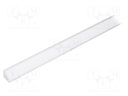 Profiles for LED modules; white; angular; natural; L: 2m; anodized