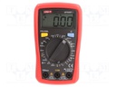 Digital multimeter; LCD,with a backlit; VDC: 200m/2/20/200/600V